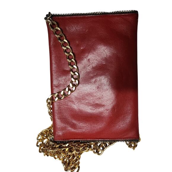 JJ WINTERS ZIP TEETH EDGES LEATHER SMALL CROSS BODY BAG - Picture 4 of 4